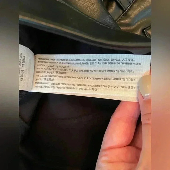 Abercrombie & Fitch Vegan Leather Ankle Straight Pant Size 4 Short - Picture 8 of 10